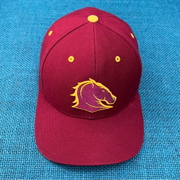 ‘47 Brand Brisbane Broncos SnapBack Hat Cap Burgundy Yellow NRL OSFA - Picture 1 of 10